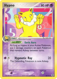 Hypno Rare card from FireRed & LeafGreen
