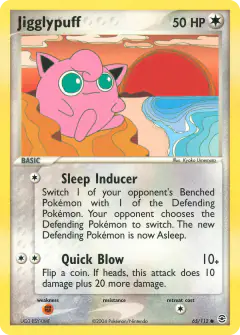 Jigglypuff Common card from FireRed & LeafGreen
