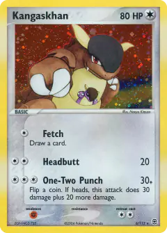 Kangaskhan Rare Holo card from FireRed & LeafGreen