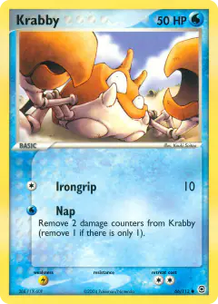 Krabby Common card from FireRed & LeafGreen