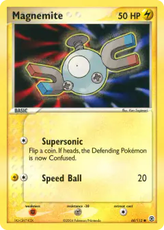 Magnemite Common card from FireRed & LeafGreen