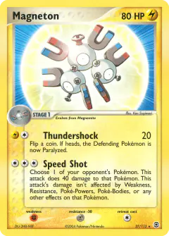 Magneton Rare card from FireRed & LeafGreen