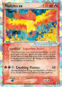 Moltres ex Rare Secret card from FireRed & LeafGreen