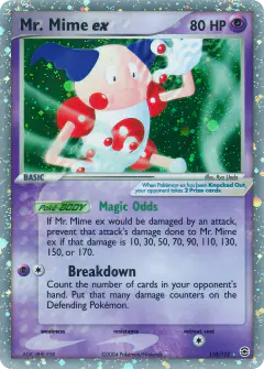 Mr. Mime ex Rare Holo EX card from FireRed & LeafGreen