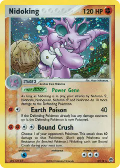 Nidoking Rare Holo card from FireRed & LeafGreen