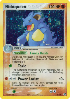 Nidoqueen Rare Holo card from FireRed & LeafGreen