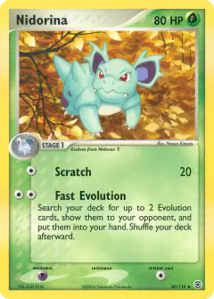 Nidorina Uncommon card from FireRed & LeafGreen