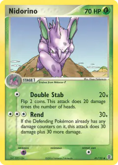 Nidorino Uncommon card from FireRed & LeafGreen