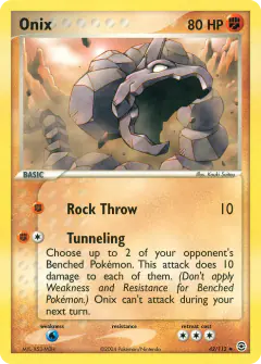 Onix Uncommon card from FireRed & LeafGreen