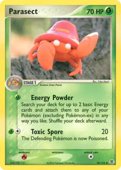 Parasect Uncommon card from FireRed & LeafGreen