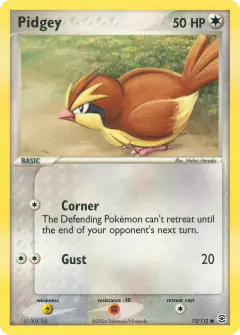 Pidgey Common card from FireRed & LeafGreen