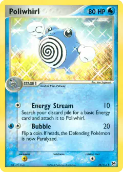 Poliwhirl Uncommon card from FireRed & LeafGreen