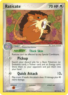 Raticate Uncommon card from FireRed & LeafGreen