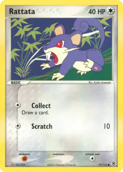 Rattata Common card from FireRed & LeafGreen