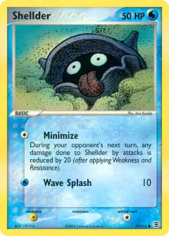Shellder Common card from FireRed & LeafGreen