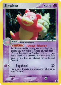 Slowbro Rare Holo card from FireRed & LeafGreen
