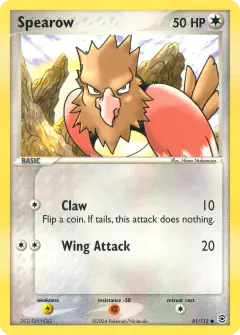 Spearow Common card from FireRed & LeafGreen