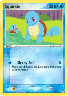 Squirtle Common card from FireRed & LeafGreen