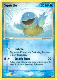 Squirtle Common card from FireRed & LeafGreen
