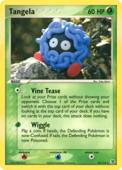 Tangela Rare card from FireRed & LeafGreen