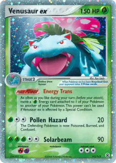 Venusaur ex Rare Holo EX card from FireRed & LeafGreen