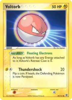Voltorb Common card from FireRed & LeafGreen