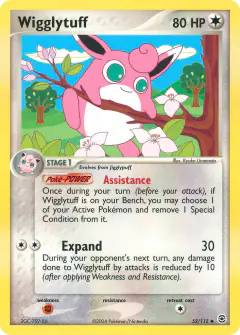 Wigglytuff Uncommon card from FireRed & LeafGreen