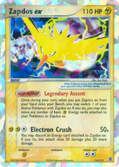 Zapdos ex Rare Secret card from FireRed & LeafGreen