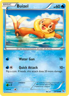 Buizel Common card from Flashfire