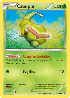 Caterpie Common card from Flashfire