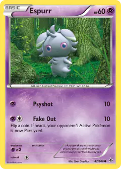 Espurr Common card from Flashfire