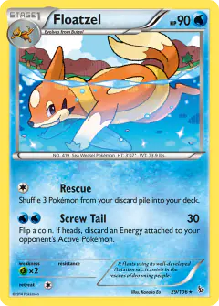 Floatzel Rare card from Flashfire