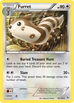 Furret Rare card from Flashfire