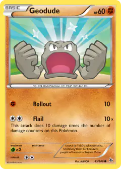 Geodude Common card from Flashfire