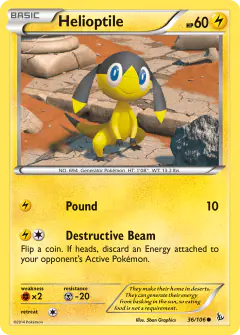 Helioptile Common card from Flashfire