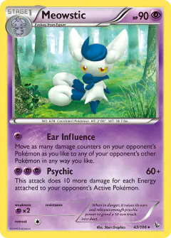 Meowstic Rare card from Flashfire