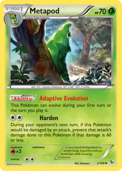 Metapod Uncommon card from Flashfire