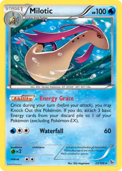 Milotic Rare Holo card from Flashfire