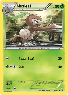 Nuzleaf Uncommon card from Flashfire