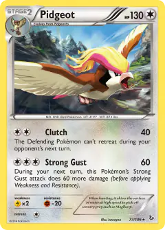 Pidgeot Rare card from Flashfire
