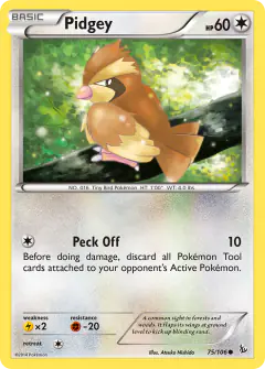 Pidgey Common card from Flashfire