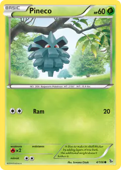 Pineco Common card from Flashfire