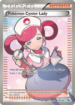 Pokémon Center Lady Rare Ultra card from Flashfire
