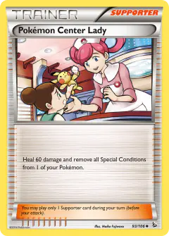 Pokémon Center Lady Uncommon card from Flashfire