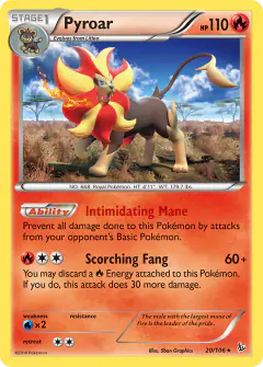 Pyroar Rare Holo card from Flashfire
