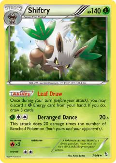 Shiftry Rare Holo card from Flashfire