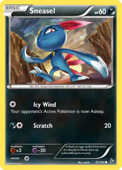 Sneasel Common card from Flashfire