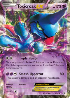 Toxicroak-EX Rare Holo EX card from Flashfire