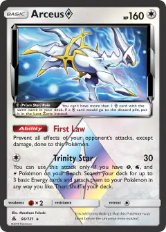Arceus ◇ Rare Prism Star card from Forbidden Light