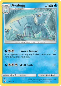 Avalugg Rare card from Forbidden Light